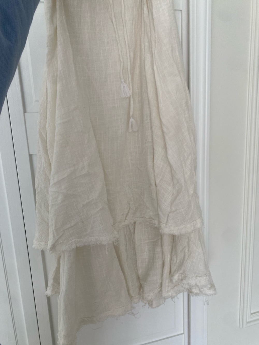 Rowie the Label White Layered Gauze Midi Skirt